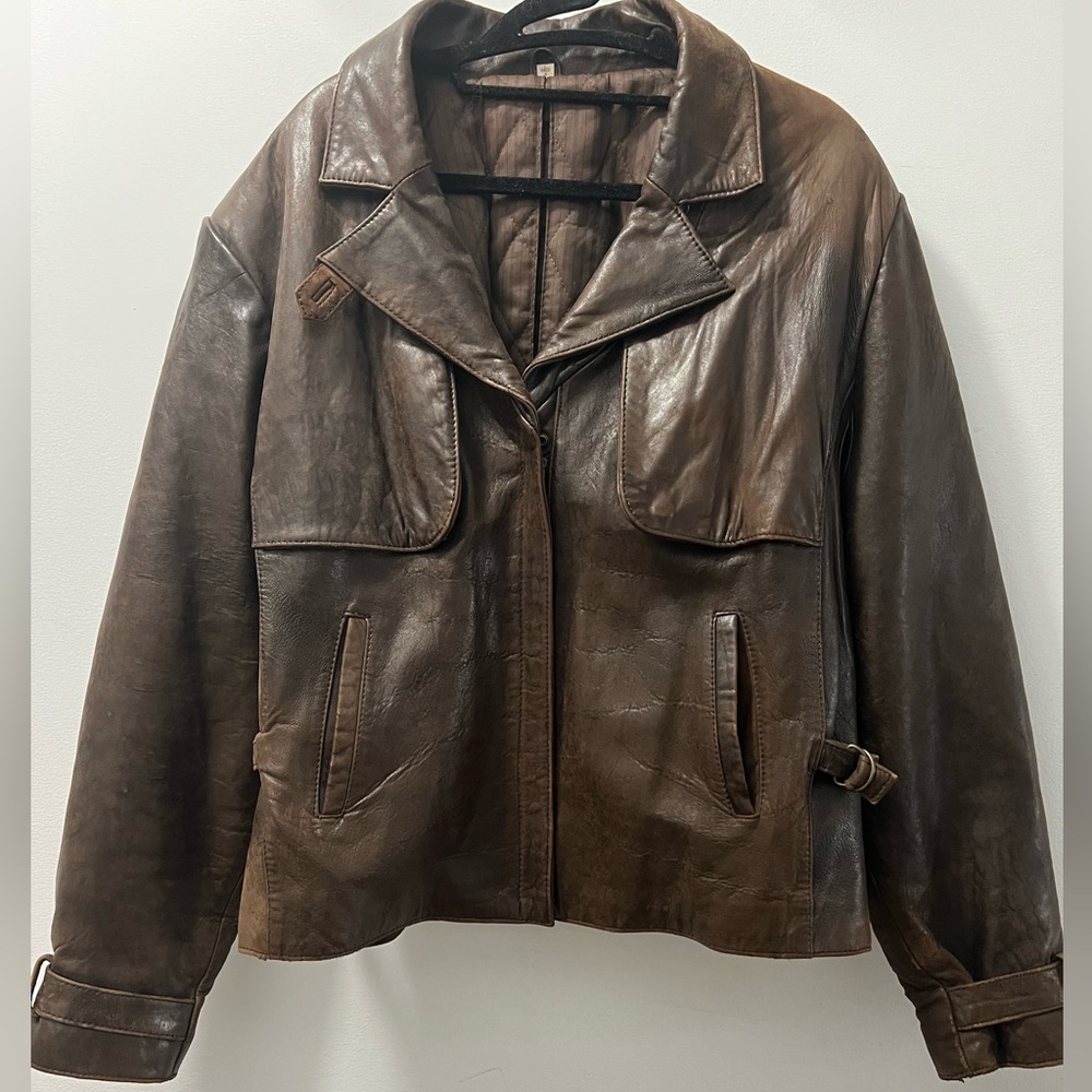 1980´s vintage Banana Republic Brown Leather Jacket